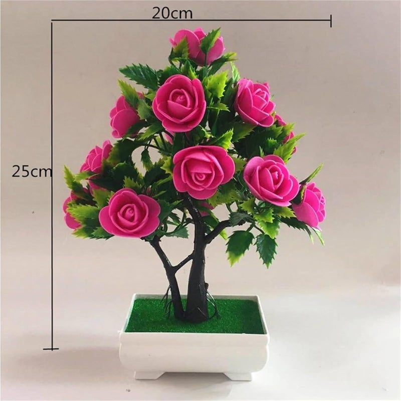 3pcs Artificial Potted Flower Plant Bonsai Outdoor Indoor Garden Home Birthday Party Decorations Wedding(Yellow) - Image 4