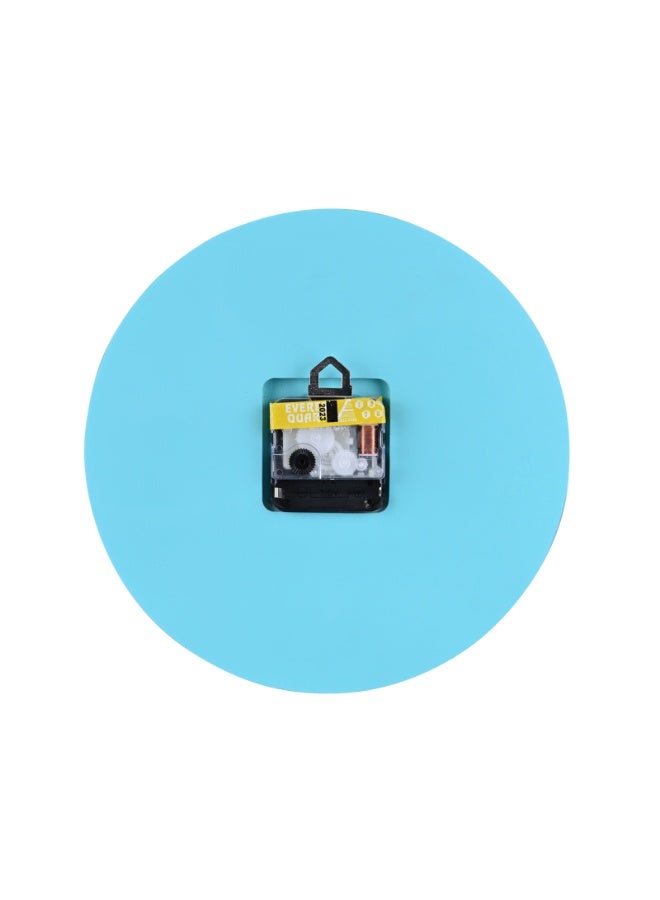 Peachy Loops Round Wall Clock - Turquoise blue - Image 3