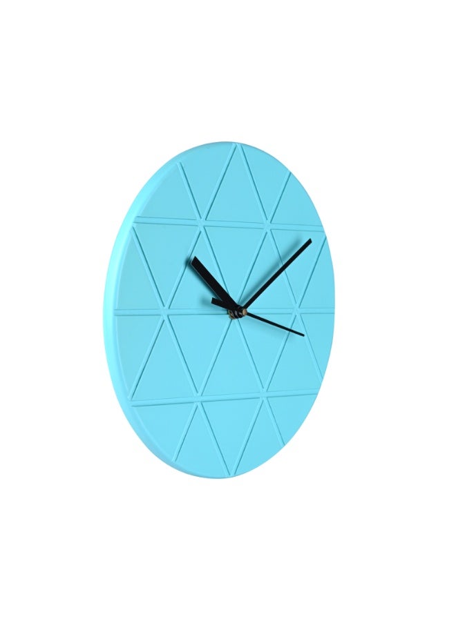 Peachy Loops Round Wall Clock - Turquoise blue - Image 2