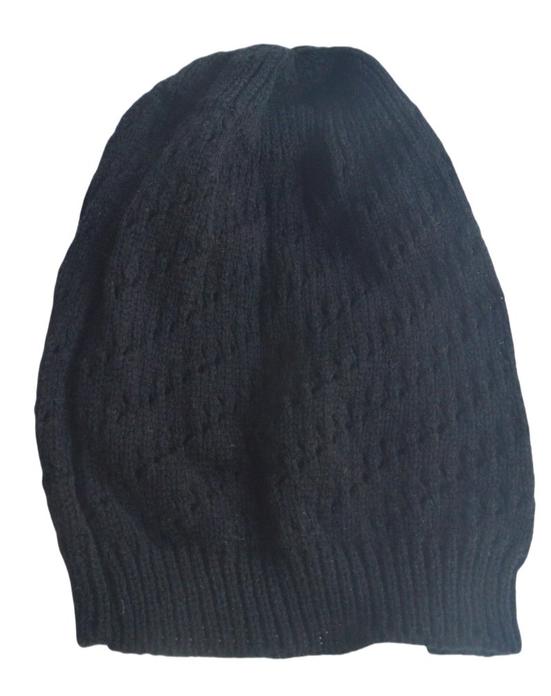 kilsel Thin Crochet Beanie Hat for Women Summer Winter Fall Mesh Slouchy Knit Hats Lightweight Crochet Caps Black - Image 4