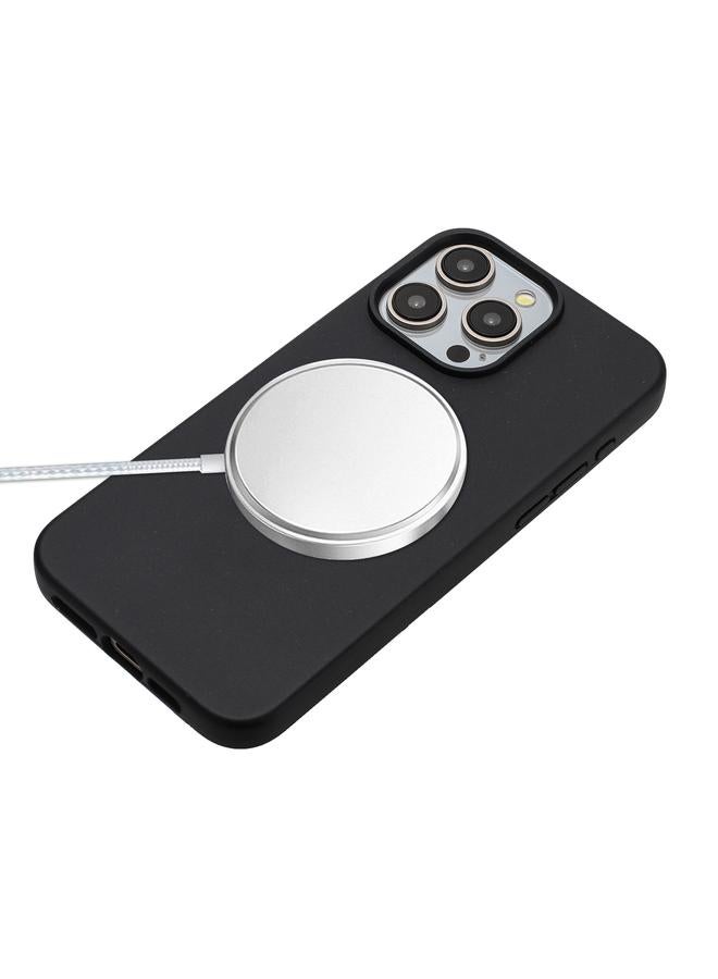 S-TOP Case For iPhone 15 Pro Max Wheat MagSafe Magnetic Straw Material + TPU Phone Case with Lanyard - Image 2