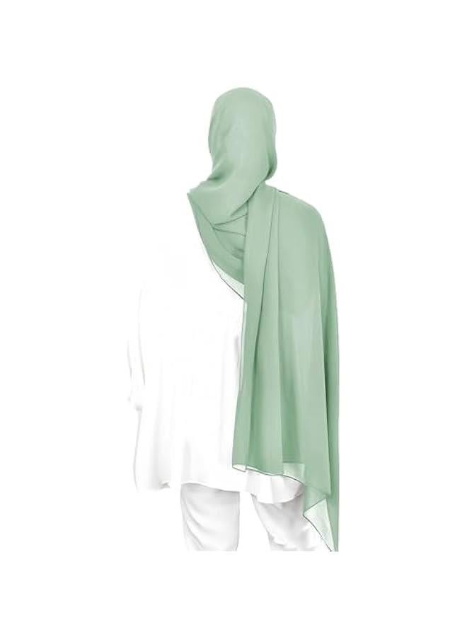 Arabest Elegant Lightweight Premium Chiffon Muslim Women's Head Scarf Shawl Wrap - Image 2