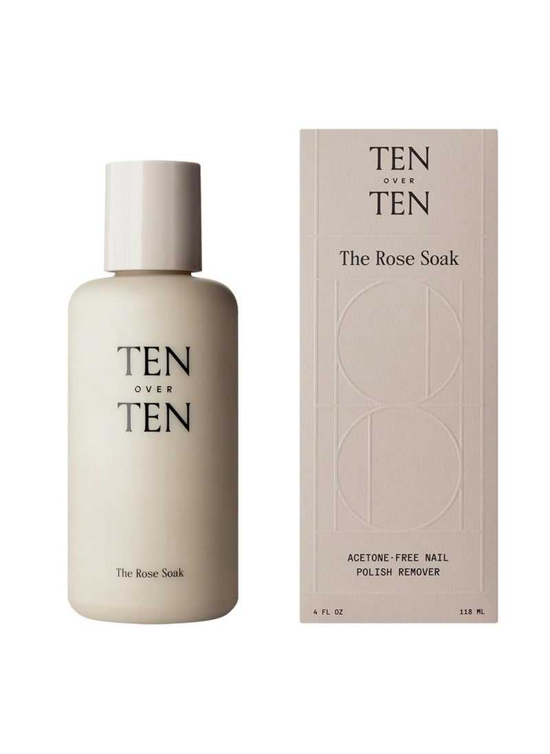 Tenoverten - tenoverten - The Rose Soak Acetone-Free Nail Polish Remover | Clean, Natural, Non-Toxic Nail Care (4 fl oz | 118 ml) - Image 1