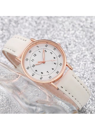 Fashion Simple Round Analog Women’s Quartz Watch Versatile Student Wristwatch - view 3
