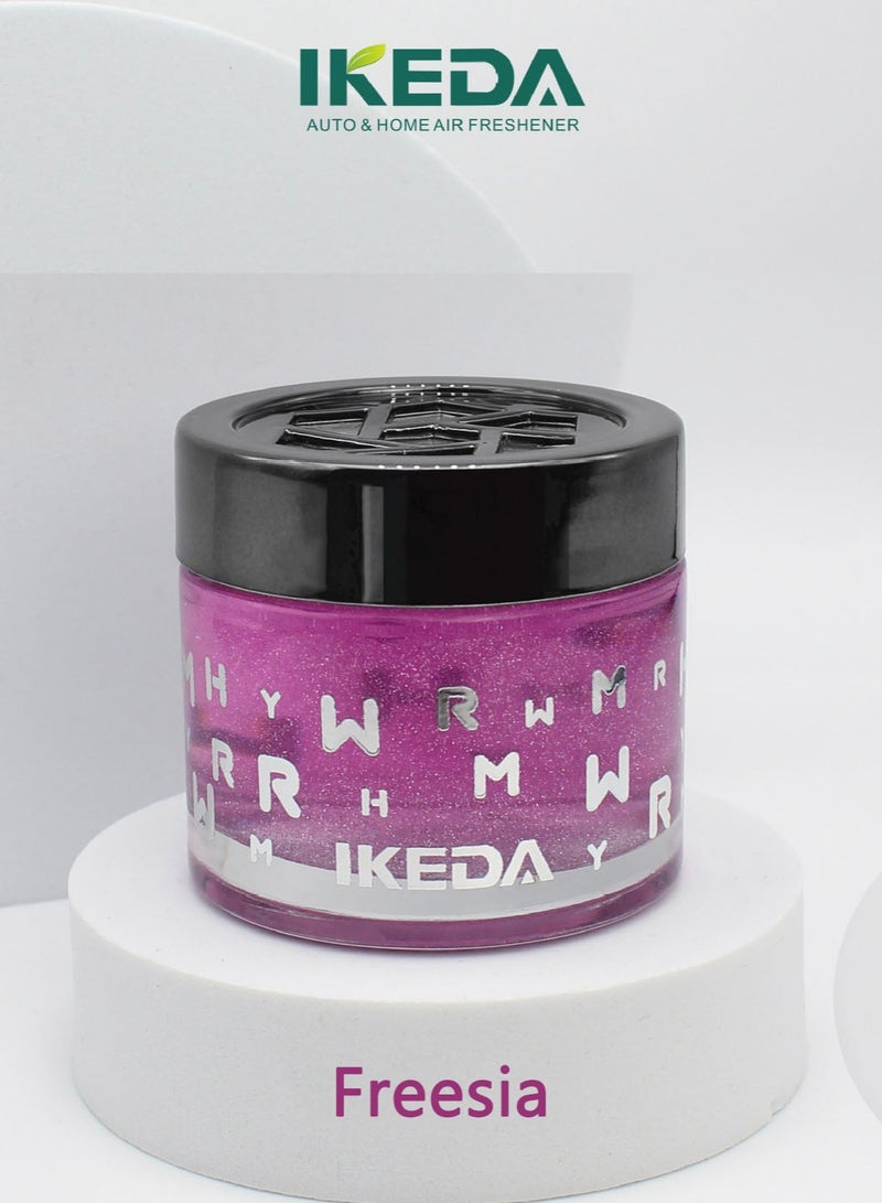 IKEDA منقي هواء السيارة | غير كهربائي | معطر هواء برائحة فريزيا قوي وطويل الأمد لملحقات السيارة للمنزل والمكتب والفان من إيكيدا، تنقية هواء على مدار 24/7 - Image 1