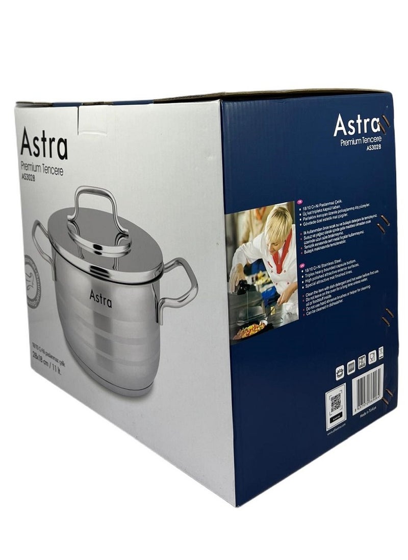 ASTRA Premium Stainless Steel Casserole 28x18 cm 11L – Perfect for Large Family Meals, Roasts, Casseroles & More - pzsku/Z54AAA169D05BD65FDD39Z/45/1741174894/8f646eb1-7cb6-4210-b1ff-06ea9f7a319a