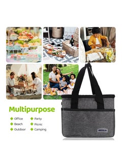 Generic Cooler Bag, Insulated Lunch Bag, Lunch Cool Bags, Insulated Picnic Bag, Large Thermal Lunch Box Bag Waterproof & Reusable & Leakproof, for Men, Women, Beach Picnic Camping Travel  - Image 5