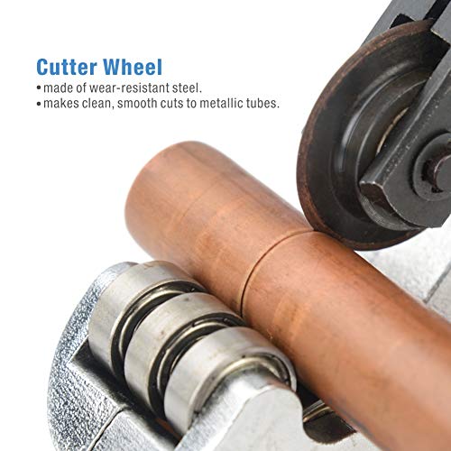 IWISS iCrimp Copper Tubing Cutter, 3/16-inch to 1-1/4-inch Tube Cutter, for Stainless Steel, CSST Tubing Cutter with 2 Pack Replacement Blades - Image 3