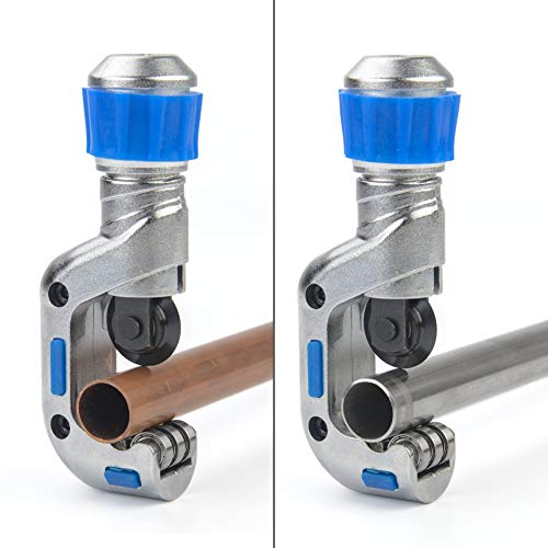 IWISS iCrimp Copper Tubing Cutter, 3/16-inch to 1-1/4-inch Tube Cutter, for Stainless Steel, CSST Tubing Cutter with 2 Pack Replacement Blades - Image 5