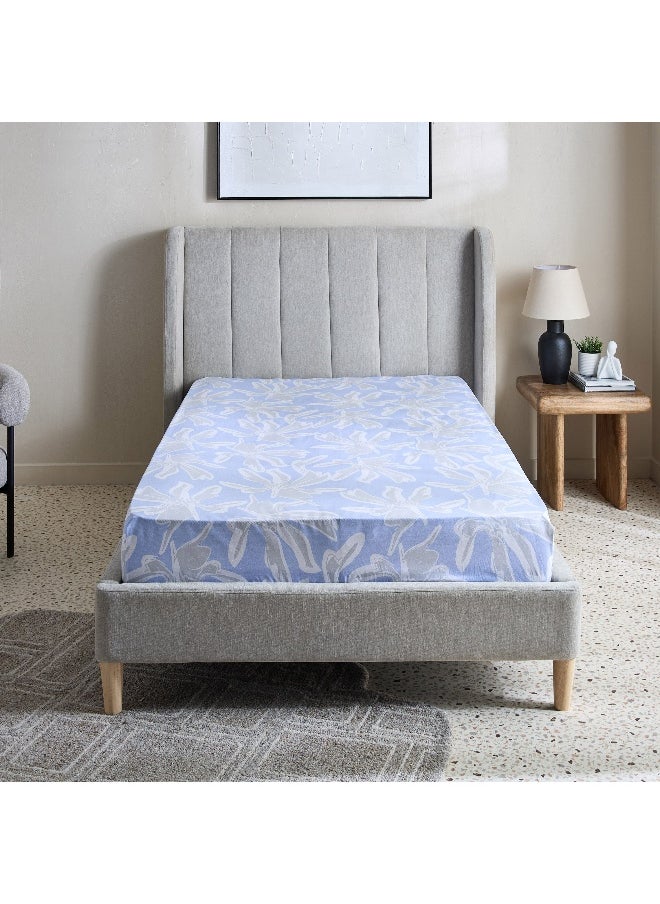 Home Box Malta Evelyn Printed Cotton Twin Flat Sheet - 170x260 cm  - Image 3