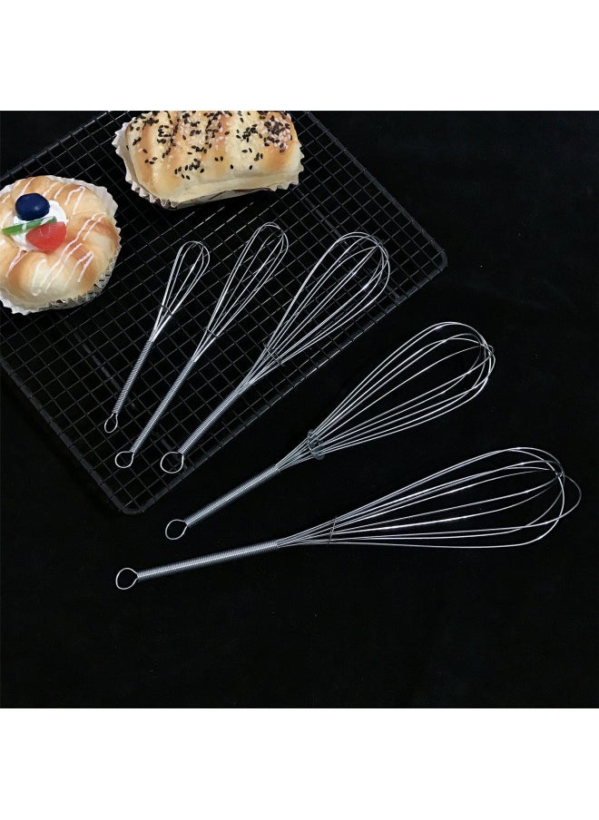 Generic Egg Beater Stainless Steel Spring Egg Beater, Metal Egg Beater Egg Beater Egg Beater Stick-Color:201 Stainless Steel (No. 4)  - Image 2