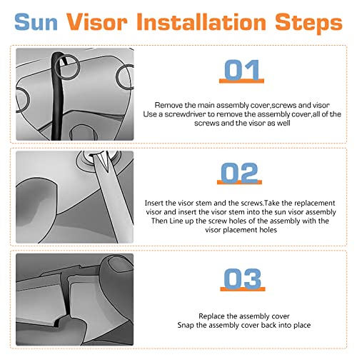 Hurotoms Left Driver & Right Passenger Side Sun Visor with Light and Sunroof, Beige Sunvisor for Toyota Venza 2009 2010 2011 2012 2013 2014 2015 2016, Replacement 74320-0T022-B1,74310-0T022-B1,1 Pair - Image 5