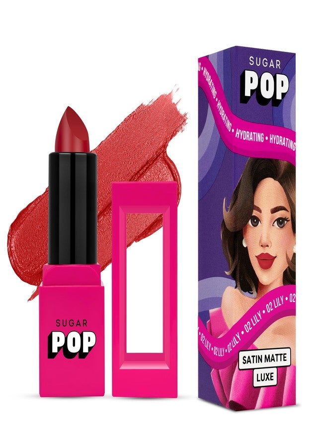 SUGAR POP Satin Matte Luxe | Castor Oil, Vitamin E & Hyaluronic Acid | Full coverage - 02 Lily - Image 1