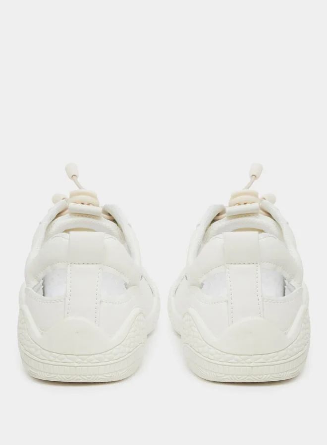Styli Styli Panelled Lace Up Sneakers