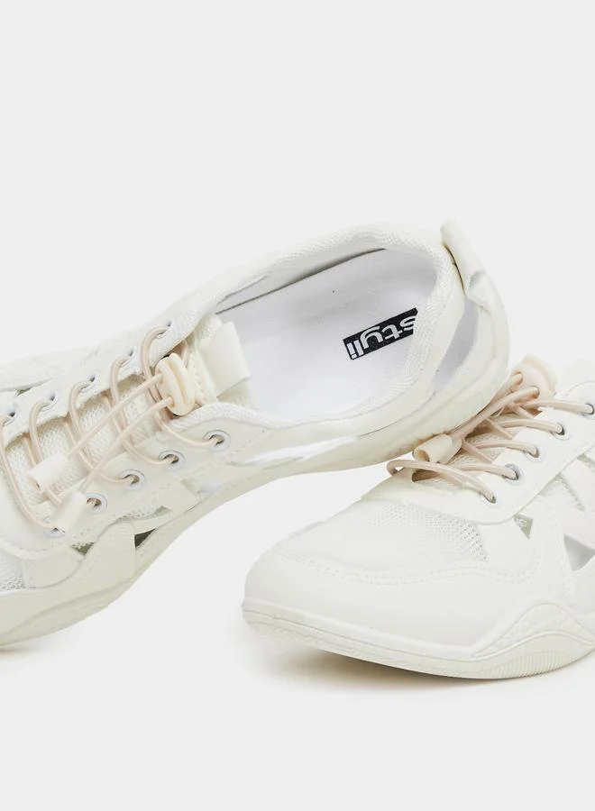 Styli Styli Panelled Lace Up Sneakers