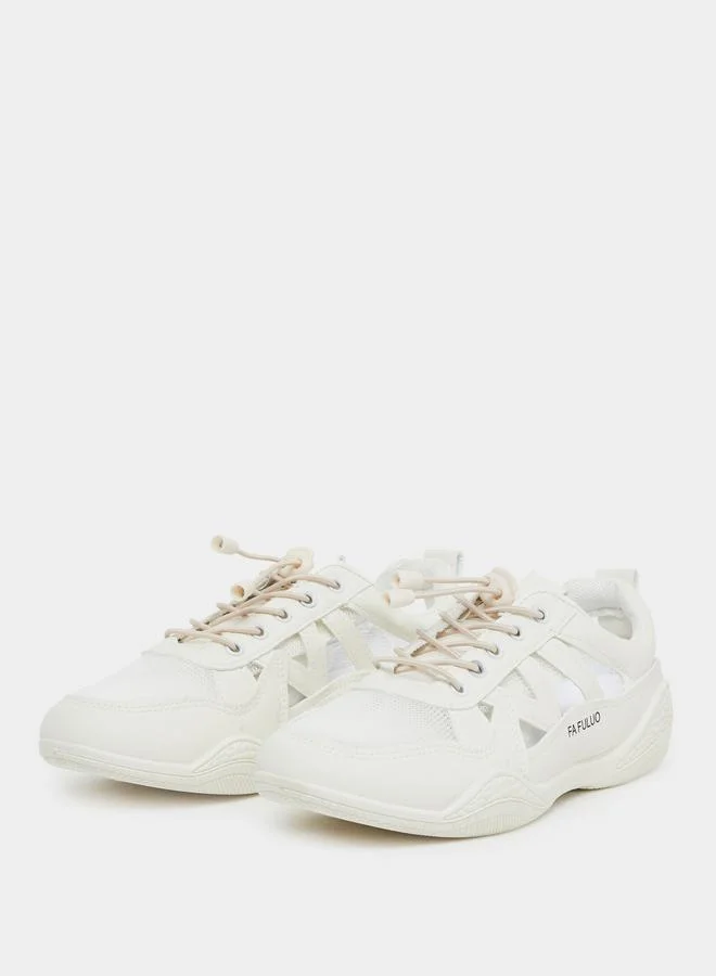 Styli Styli Panelled Lace Up Sneakers