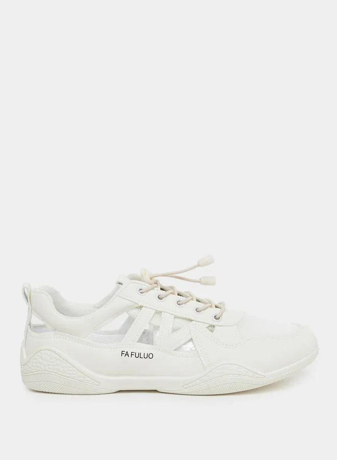 Styli Styli Panelled Lace Up Sneakers