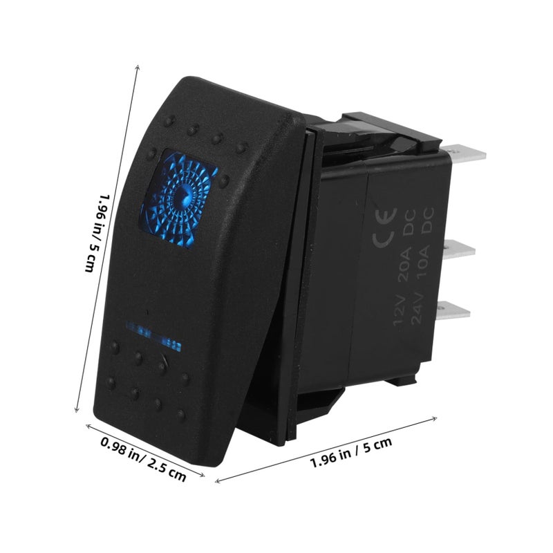 Mobestech Rocker Switch with LED Light Terminal Durable Material Easy Installation for Yachts and RVs Off Toggle Control - Image 3