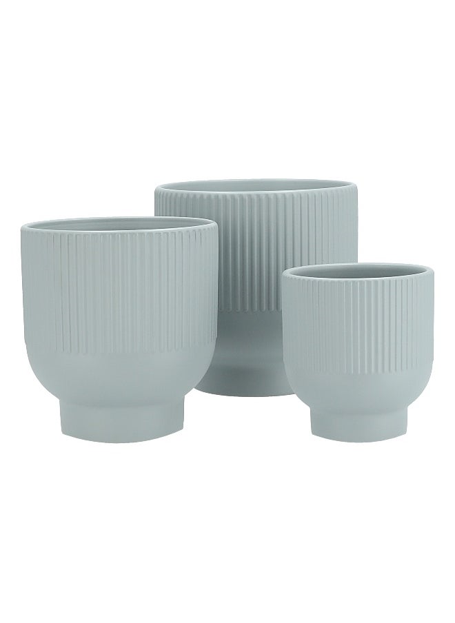 Homez - 3 piece Ceramic planter of different sizes - Image 1