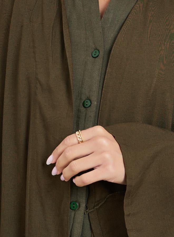 ستايلي كيمونو مفتوح من الأمام بقصة عادية - Image 3