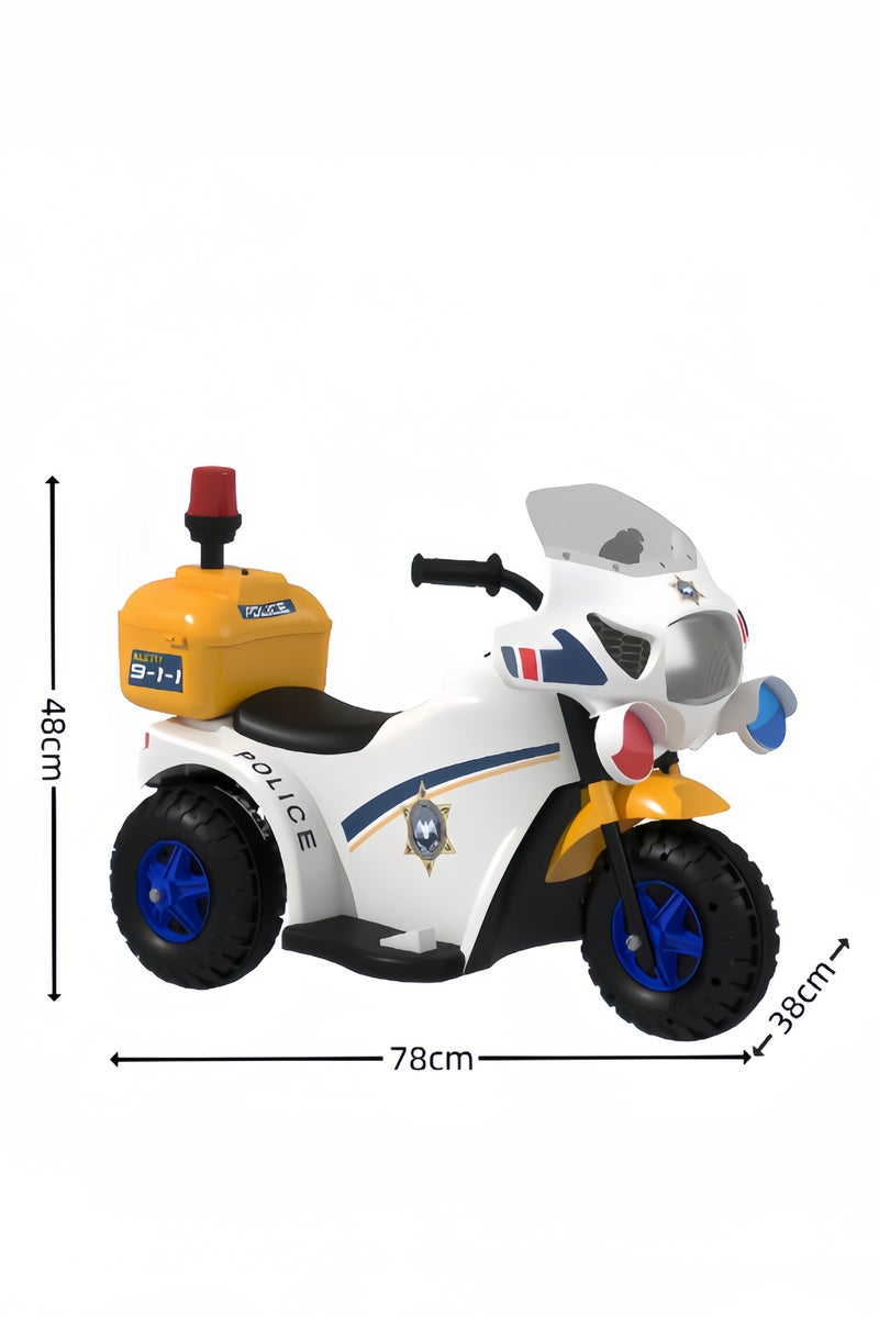 الأمويلات سيارة اطفال كهربائية ركوب عربة ركوب كهربائية شرطة للأطفال عمر ٣-٥ سنوات بدواسة تشغيل عجلات عريضة صندوق تخزين أفضل هدية - Image 2