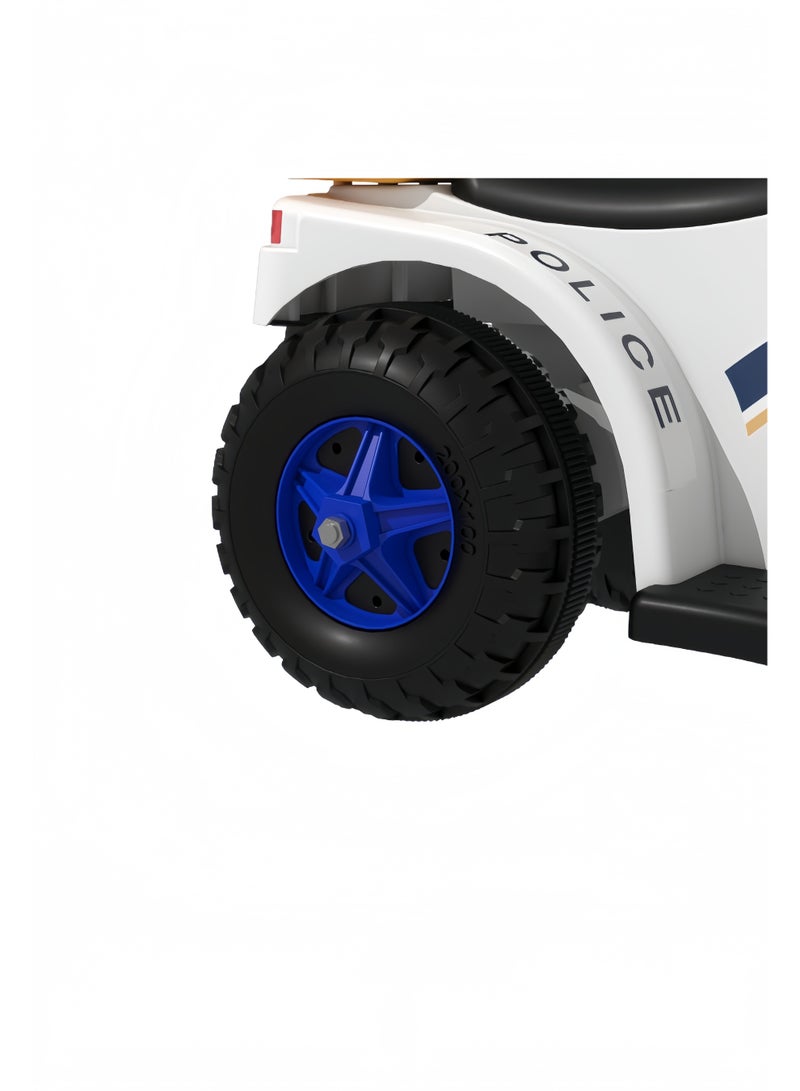 الأمويلات سيارة اطفال كهربائية ركوب عربة ركوب كهربائية شرطة للأطفال عمر ٣-٥ سنوات بدواسة تشغيل عجلات عريضة صندوق تخزين أفضل هدية - Image 3