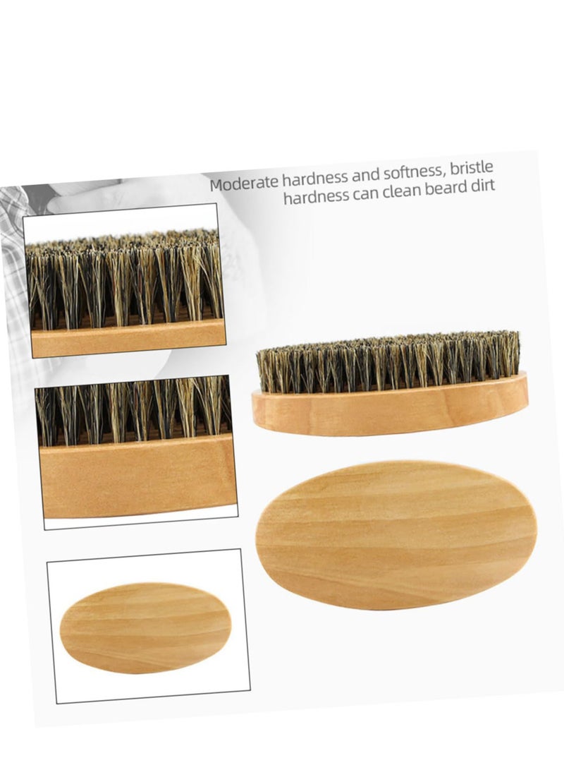 ZERIFAM ZERIFAM Beard Brush - Men Wooden Handle Beard Comb, With Storage Bag, Mane Brush, And Wooden Beard Comb, Suitable For Men's Beard Care, Cleaning, And Trimming.(Brown)  - Image 4