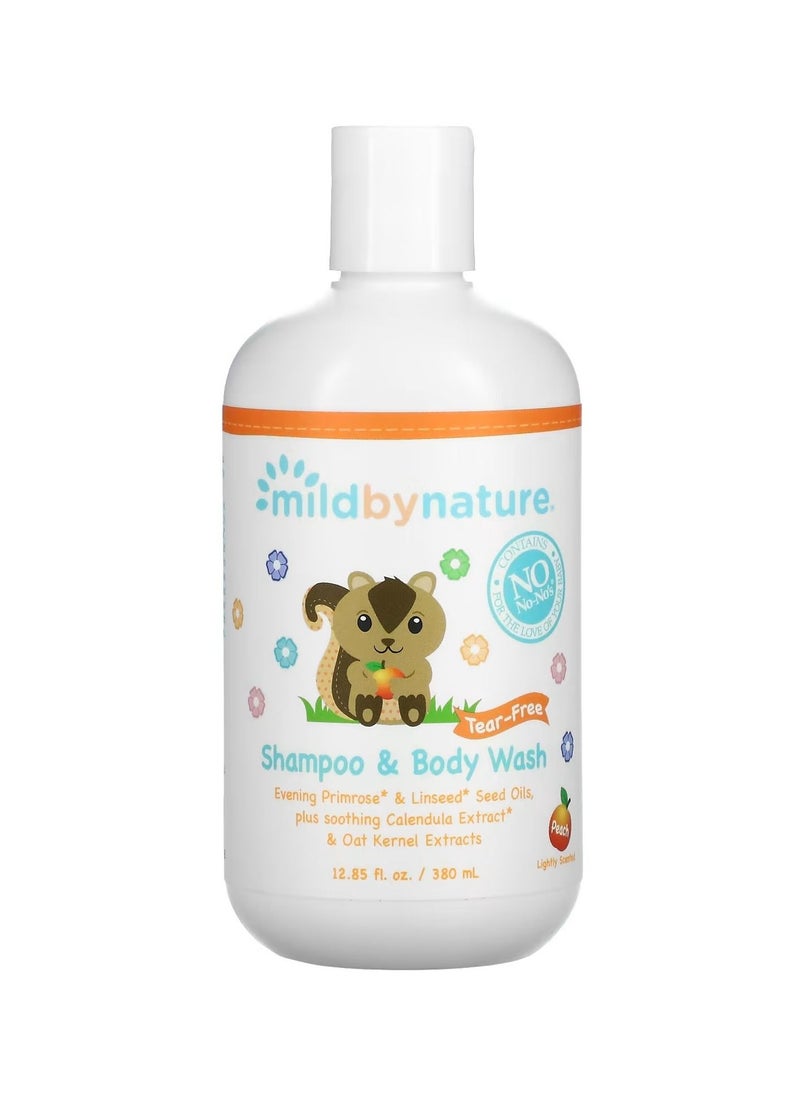 mild by Nature Tear-Free Baby Shampoo & Body Wash Peach 12.85 fl oz 380 ml 