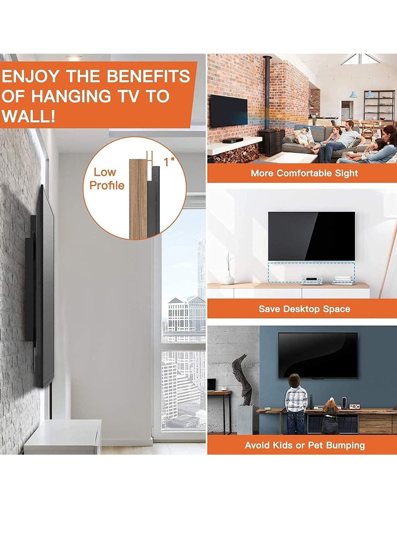 Heavy Duty TV Wall Mount Bracket for 14 inch to 43 inch LCD/LED/Monitor/Smart TV, Fixed Universal TV Wall Stand (Fixed 14 inch to 43 inch) - Image 2