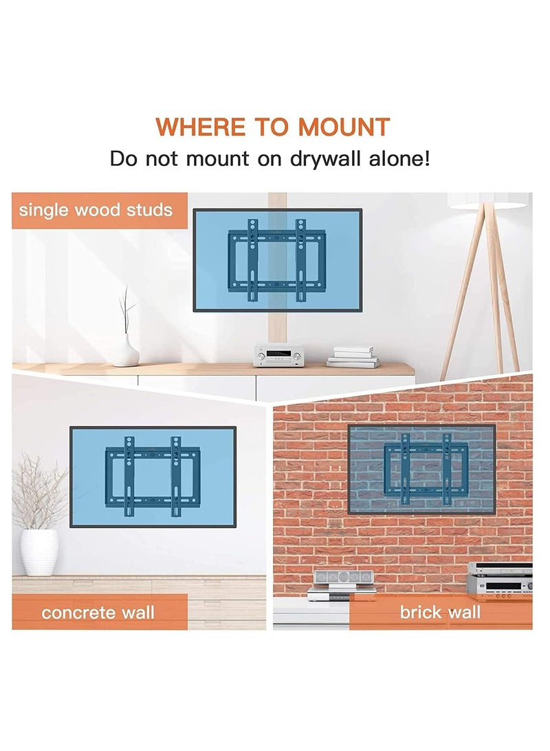 Heavy Duty TV Wall Mount Bracket for 14 inch to 43 inch LCD/LED/Monitor/Smart TV, Fixed Universal TV Wall Stand (Fixed 14 inch to 43 inch) - Image 3