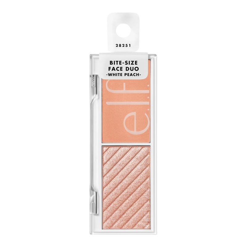 elf مجموعة الهايلايتر والبرونزر والبلشر من elf Cosmetics بحجم صغير، لون خوخ أبيض 0049 أونصة 14 جرام