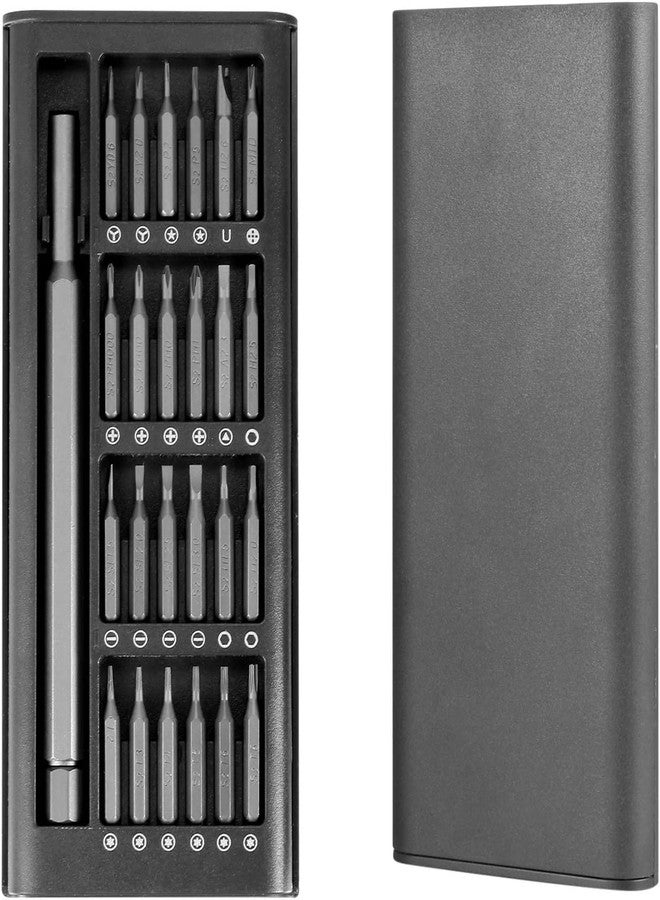 COSKIRA 24 in 1 Precision Screwdriver Set Multifunction Magnetic Driver Bit Set Pocket Screwdriver Electronics Repair Tool Kit for Repair Computer, PC, Laptop, Tablet, Phone, Watch, Glasses_1_black