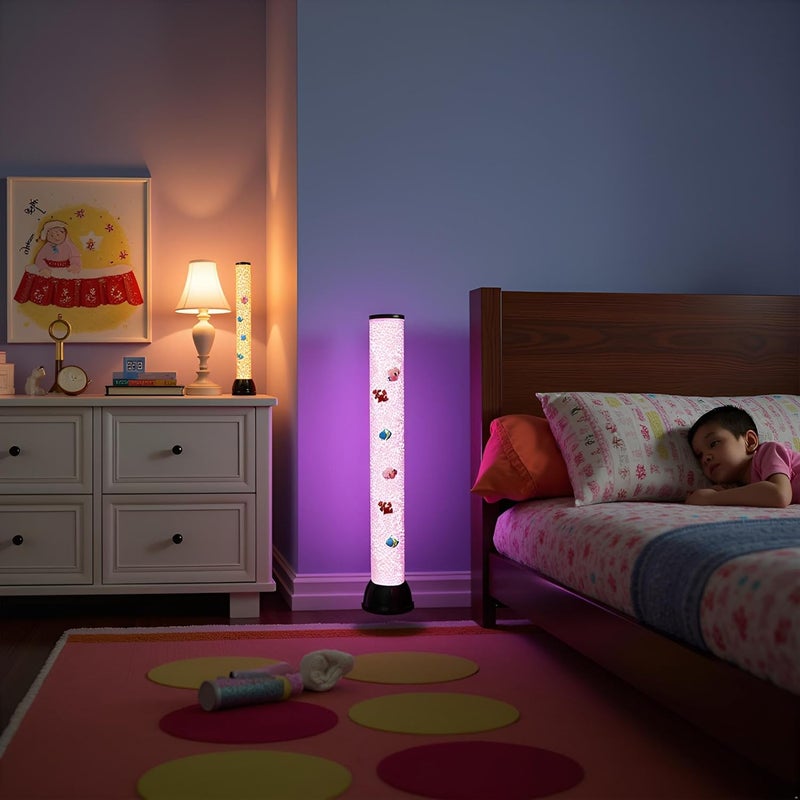 Lightahead أنبوب سمك فقاعة خيالي LED بحجم 32 بوصة مع تأثيرات ضوئية ملونة 7. المصباح الحسي النهائي. - Image 4
