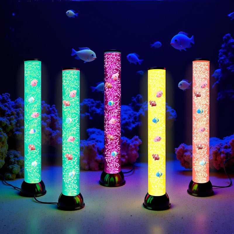 Lightahead أنبوب سمك فقاعة خيالي LED بحجم 32 بوصة مع تأثيرات ضوئية ملونة 7. المصباح الحسي النهائي. - Image 5