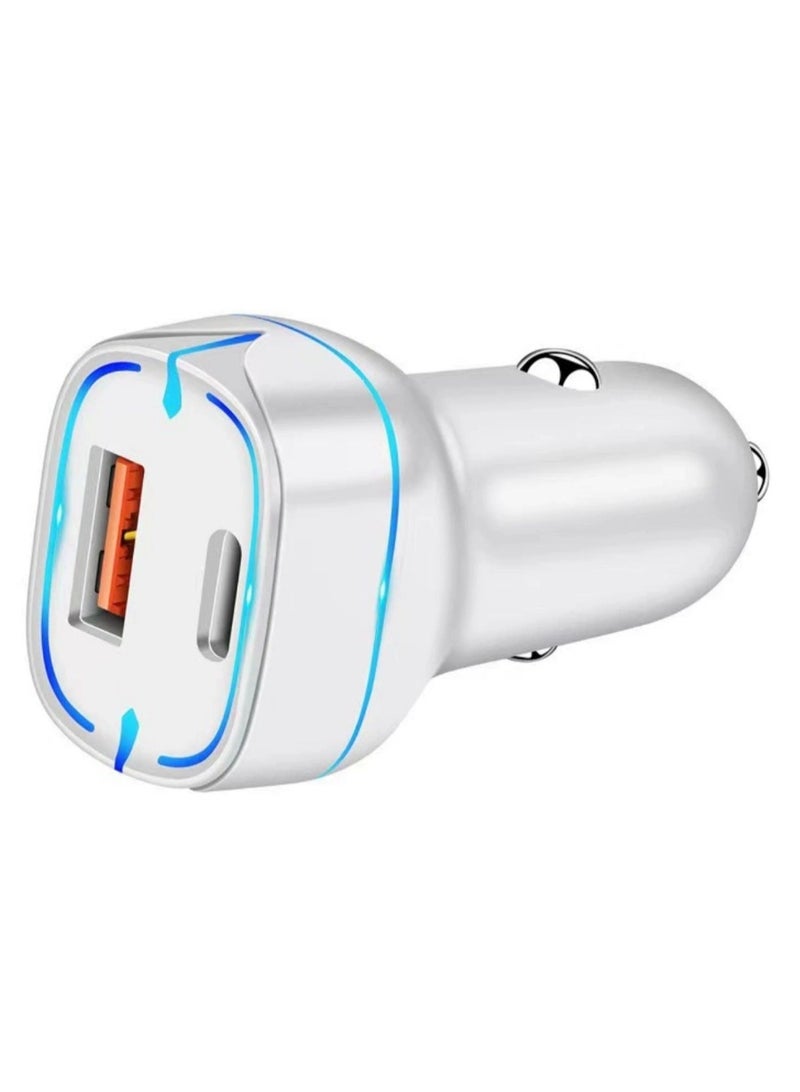 شاحن سيارة جديد PD25W أبيض - Image 1