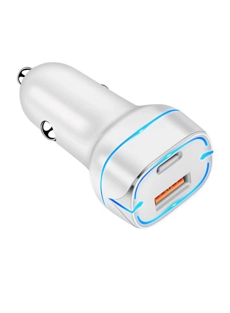 شاحن سيارة جديد PD25W أبيض - Image 2