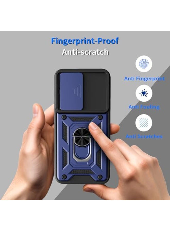 For OPPO A6 Pro 5G Case with Slide Camera Cover, 360 Rotating Ring Kickstand  Military Shockproof - Image 5