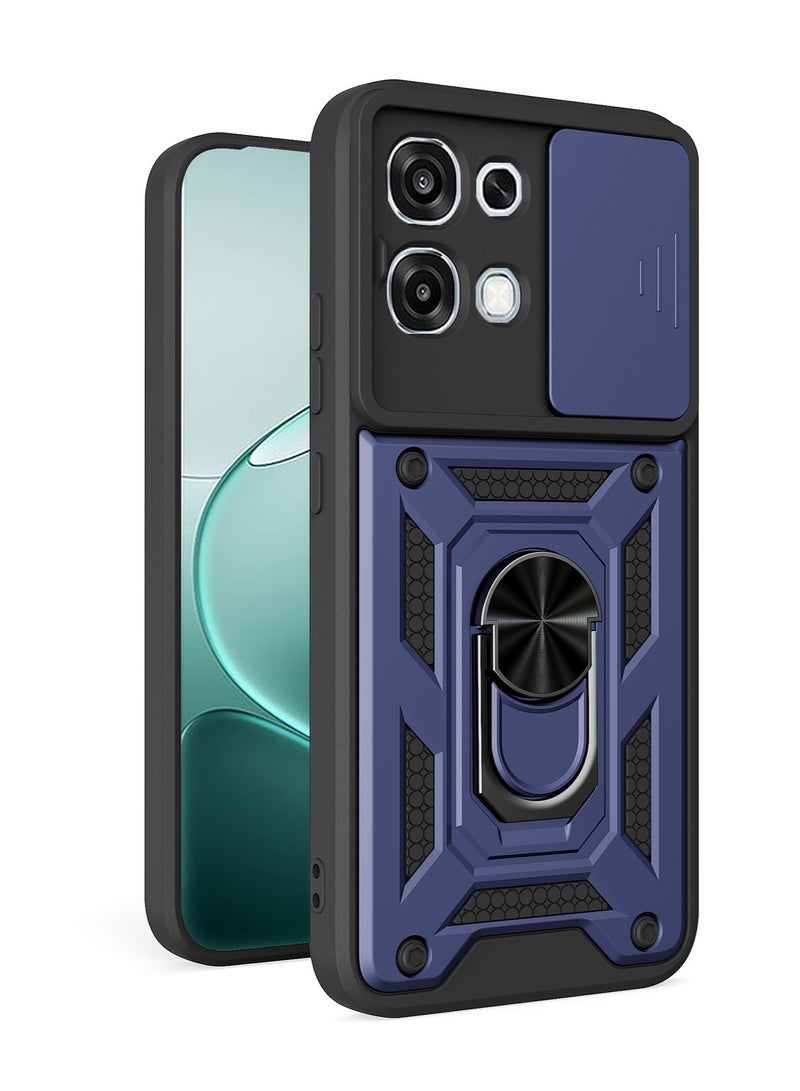 For OPPO A6 Pro 5G Case with Slide Camera Cover, 360 Rotating Ring Kickstand  Military Shockproof - Image 1