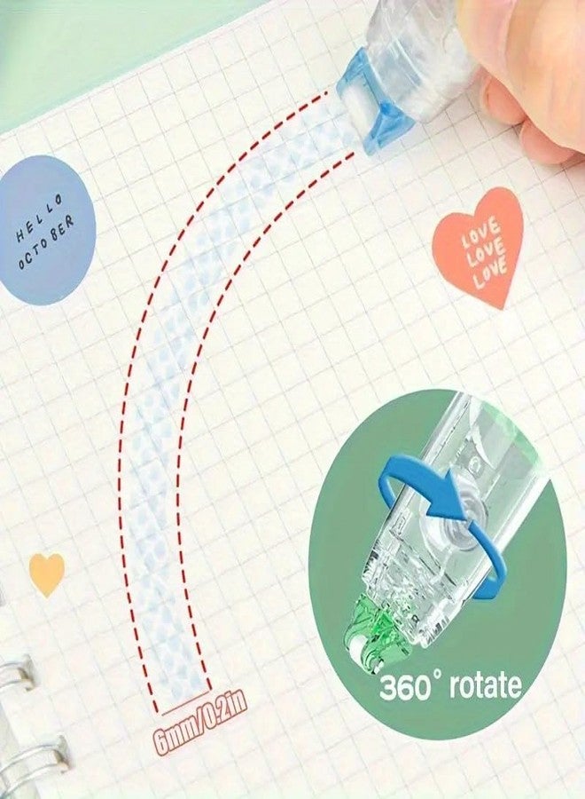 SHOPONIL 1Pc Double Sided Glue Pen Tape Runner 5Mx6MM, Gum Pen Adhesive Tape Roller Refills, Glue Tape Roller Refills for Scrapbooking Card Making Handicraft Diy Accessories - Image 2