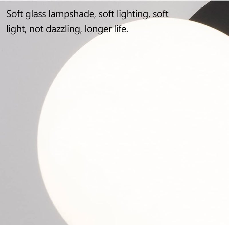 Modern Wall Mount Lamp , Modern 1-Lights Indoor Wall Light Round Metal Wall Sconce with Glass Shade Gold Vanity Mirror Light Fixture Wall Mounted Lighting for Bedside Bathroom ( Color : Gold , Size : - Image 4