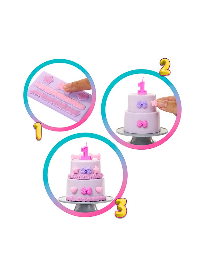 Barbie Pet Birthday Series Birthday Bows Set with 10 Surprises Including Color Change & Cake-Decorating Activity, Party Unboxed Doll & Accessories  - Image 5