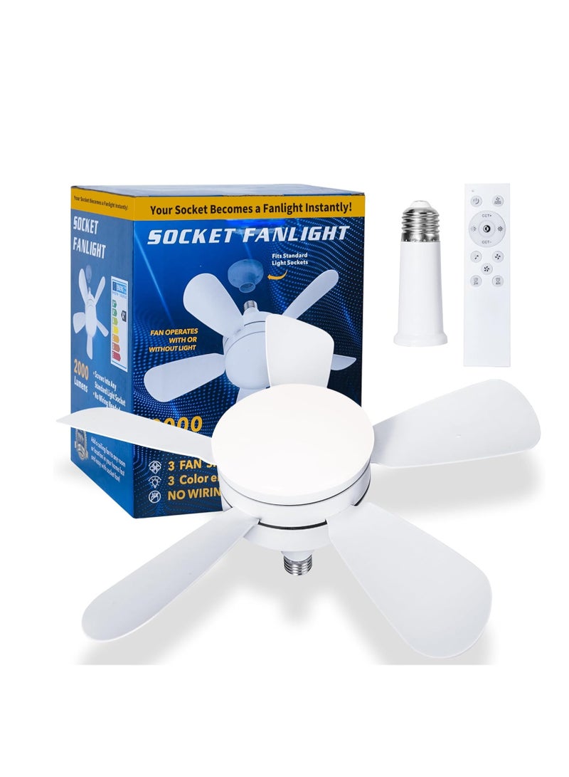 Small LED Ceiling Fan with Light and Remote 3 Adjustable Light Modes Fan  - Image 1
