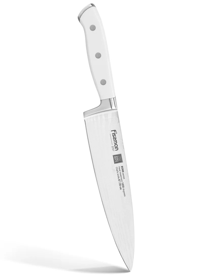 فيسمان 8'' Chef's Knife Bonn Series, with Sharp Blade and Sturdy Non Slip Handle, Minimalist Design, Stainless Steel, Suitable for Home Restaurant