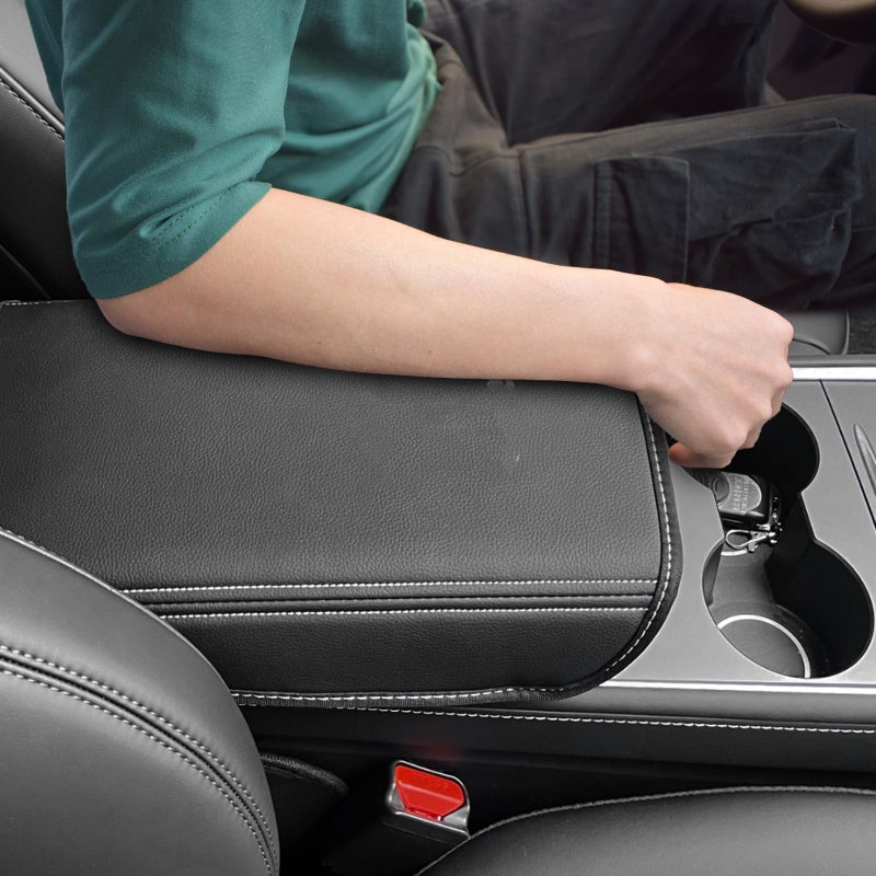 MASHA Car Armrest Box Cover for Tesla Model 3 Model Y 2017-2022 2023 2024 Central Control Armrest Decoration Interior Car Accessories