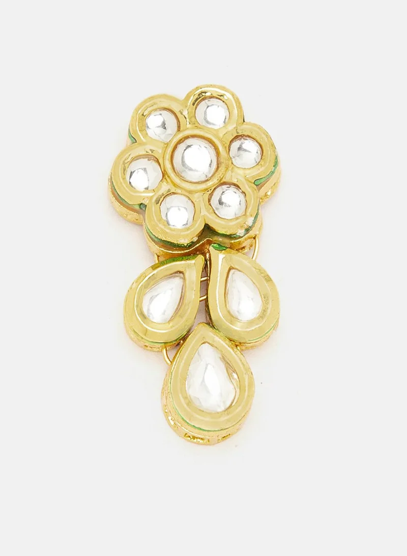 Priyaasi Mini Floral Kundan Studded Drop Earrings