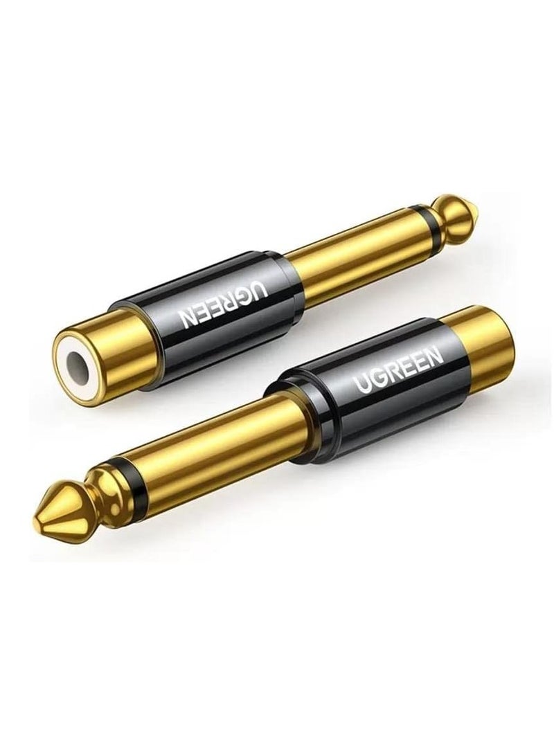 Ugreen 6.35mm Male to RCA Female Adapter - - Image 1