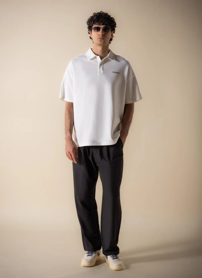 SHAPES CONTRAST PRINTED POLO SHIRT