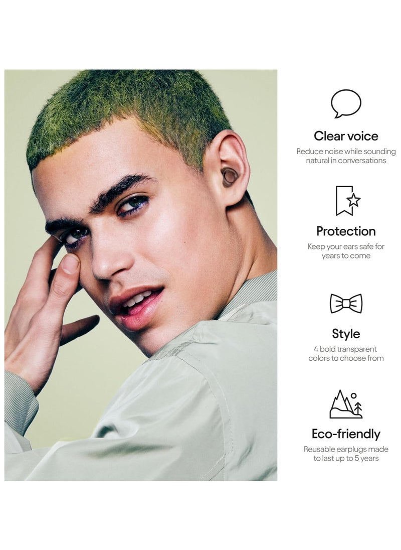 Loop - Loop Engage Earplugs for Conversation – Low-level Noise Reduction with Clear Speech – Social Gatherings, Noise Sensitivity & Parenting – 8 Ear Tips in XS/S/M/L - SNR 16 dB coverage - Dusk - Image 1