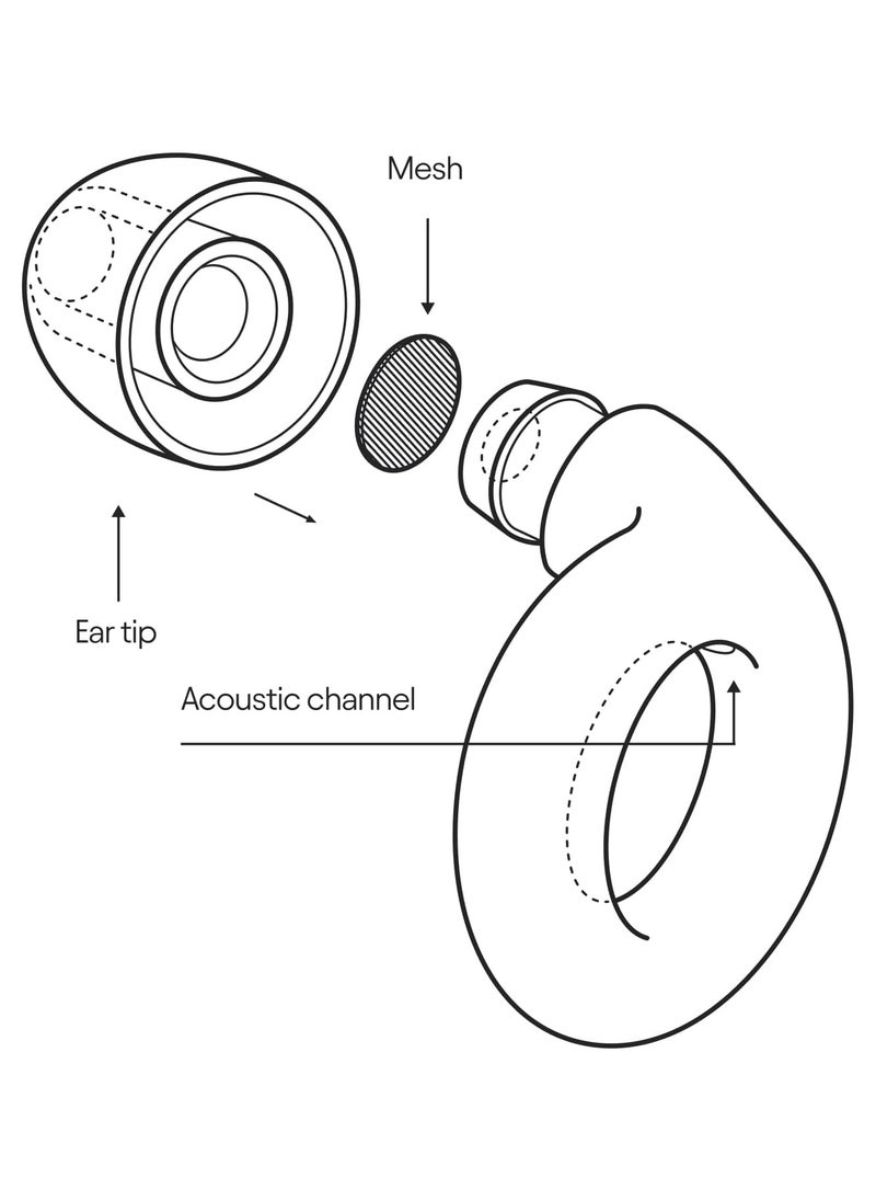 Loop - Loop Engage Earplugs for Conversation – Low-level Noise Reduction with Clear Speech – Social Gatherings, Noise Sensitivity & Parenting – 8 Ear Tips in XS/S/M/L - SNR 16 dB coverage - Dusk - Image 1