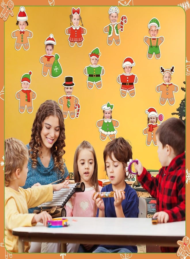 CPicdn 178Pcs Christmas Red Gingerbread Man Cutouts, Christmas DIY Photo Craft Cutouts Wall Classroom Bulletin Board Decoration, Elementary School Classroom Chalkboard Supplies Wall Door Decor - Image 5